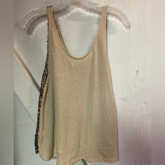 Decree gold sequin party tank Top ladies small - Picture 5 of 5